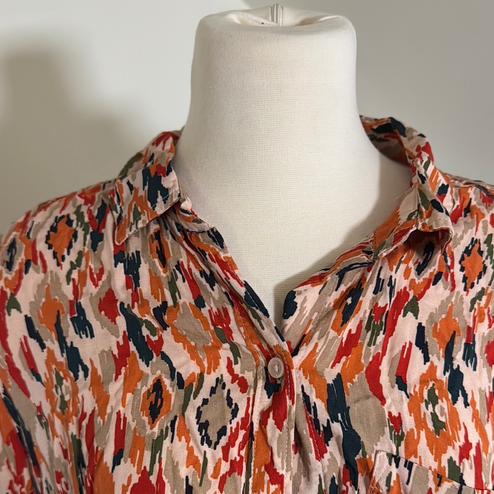 Beachlunchlounge Multicolor Patterned Blouse - image 2